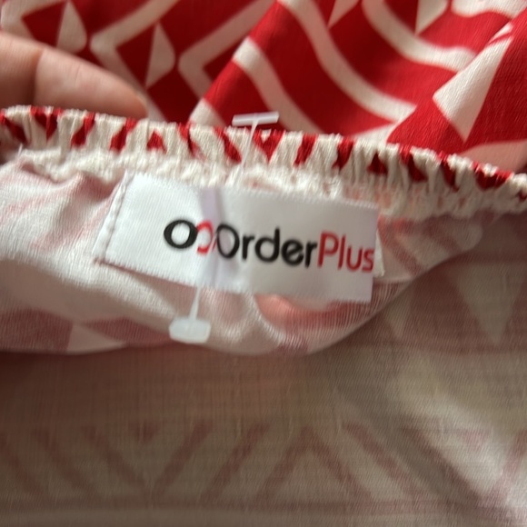 OC Order Plus Boho Cream/Red Cotton Maxi Dress Size S - Picture 5 of 5